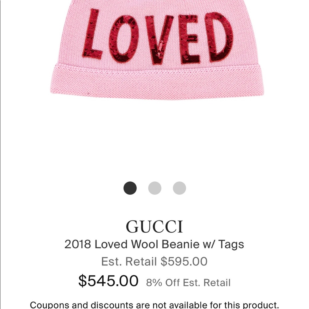 Authentic Gucci wool Loved hat!